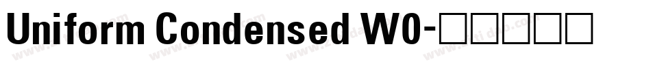 Uniform Condensed W0字体转换